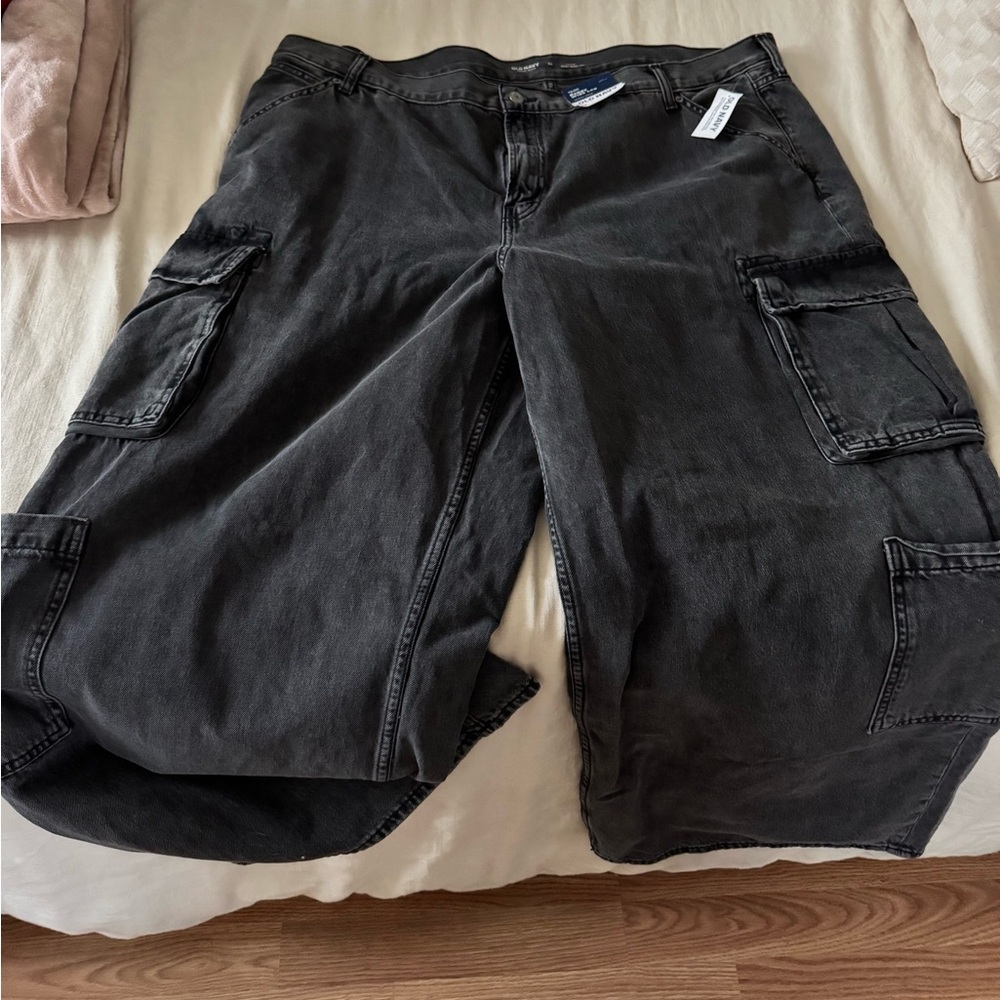 Old Navy Baggy Wide Leg Cargo Jeans